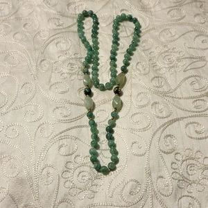 Genuine Hand-knotted Jade and Cloisonne Bead Necklace